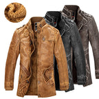 Men's Leather Trench Coat