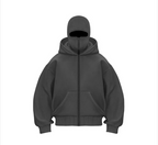 Fleece-Lined Dual Hood Sweatshirt | Streetwear