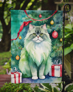 Persian Cat By the Christmas Tree Garden Flag