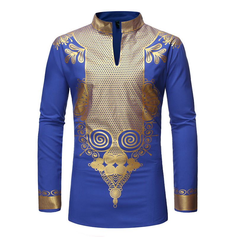 Men's Autumn Stand-Up Collar Pullover Shirt | Streetwear