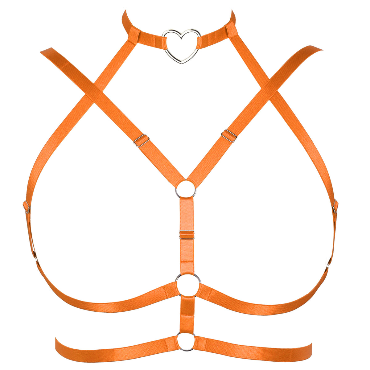 Plus Size Heart Bikini Top - Simple Punk Style