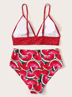 2019 New Watermelon Print Women's Bikini Swimsuit
