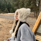 Gentle All-Match Fleece Rabbit Fur Hat | Embroidered Cap