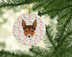 Tenterfield Terrier Merry Christmas Ceramic Ornament