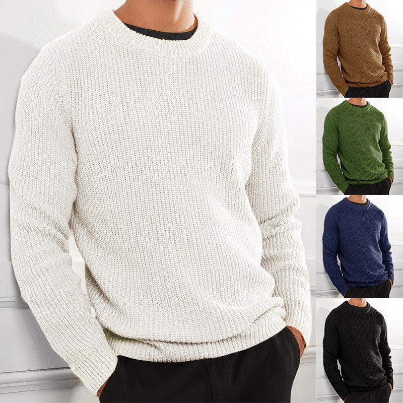 2024 Spring Men's Casual Long Sleeve Knit Sweater