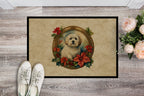 Coton De Tulear Christmas Flowers Doormat