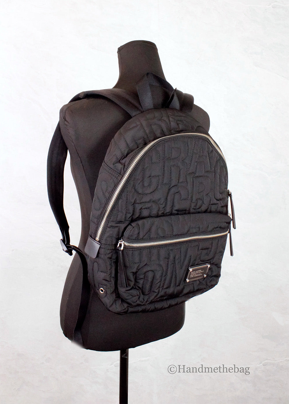Marc Jacobs Medium Black Monogram Quilted Puffy Backpack | Streetwear