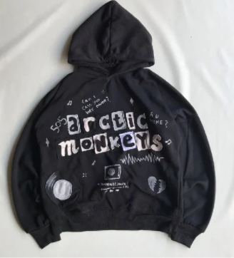 ARCTIC MONKEYS Hoodie with Y2K Patch Design (One Piece) | Streetwear