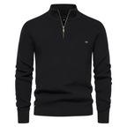 Men's Stylish Half-Turtleneck Solid Color Top
