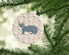 Dwelf #2 Cat Christmas Ceramic Ornament