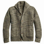 Men's Mixed Color Knitted Jacket for Autumn/Winter