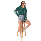 Striped Long Sleeve Drawstring Hoodie for Women | Streetwear
