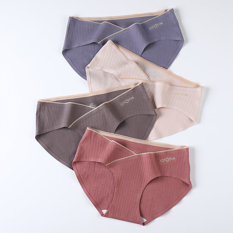 Plus Size Seamless Cotton Maternity Belly Panties