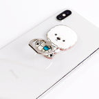 Creative Cartoon Husky Dog Bone Phone Case with Ring Stand | Protective Cover