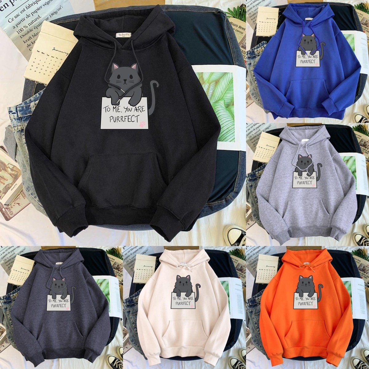 Solid Color Hoodie Sweater for Girls | Streetwear