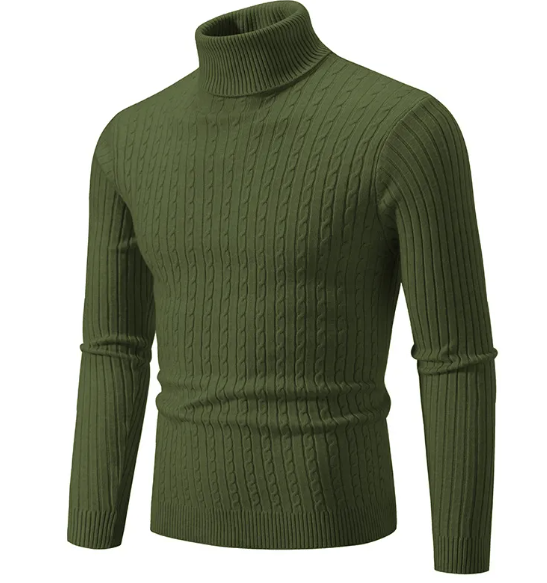 Men's High Collar Pullover Sweater | Streetwear