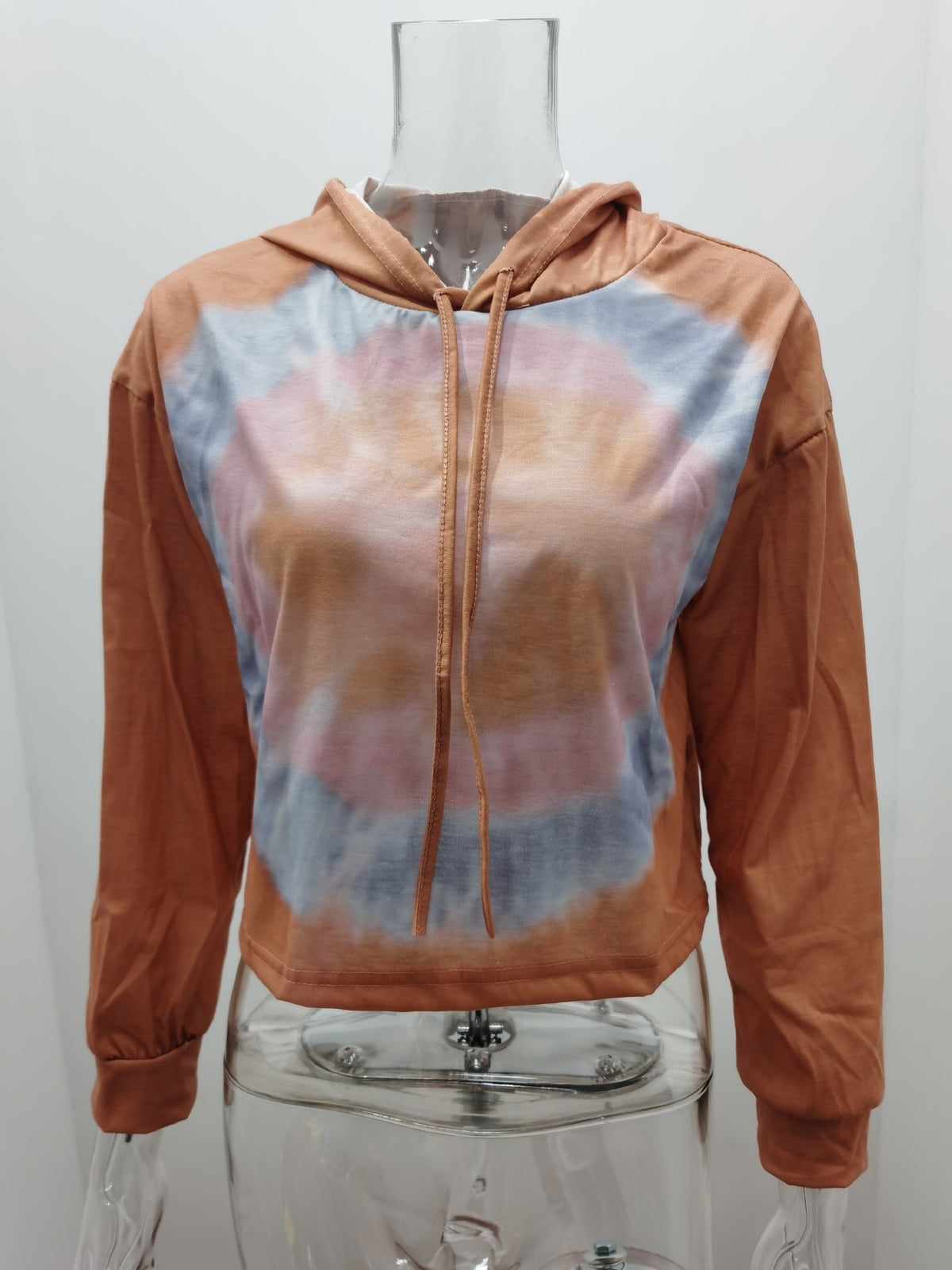 Loose Tie Dye Ombre Long Sleeve Hoodie Top | Streetwear