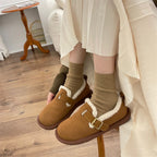 Warm Velvet Beanie Shoes for Women in Winter | Embroidered Cap