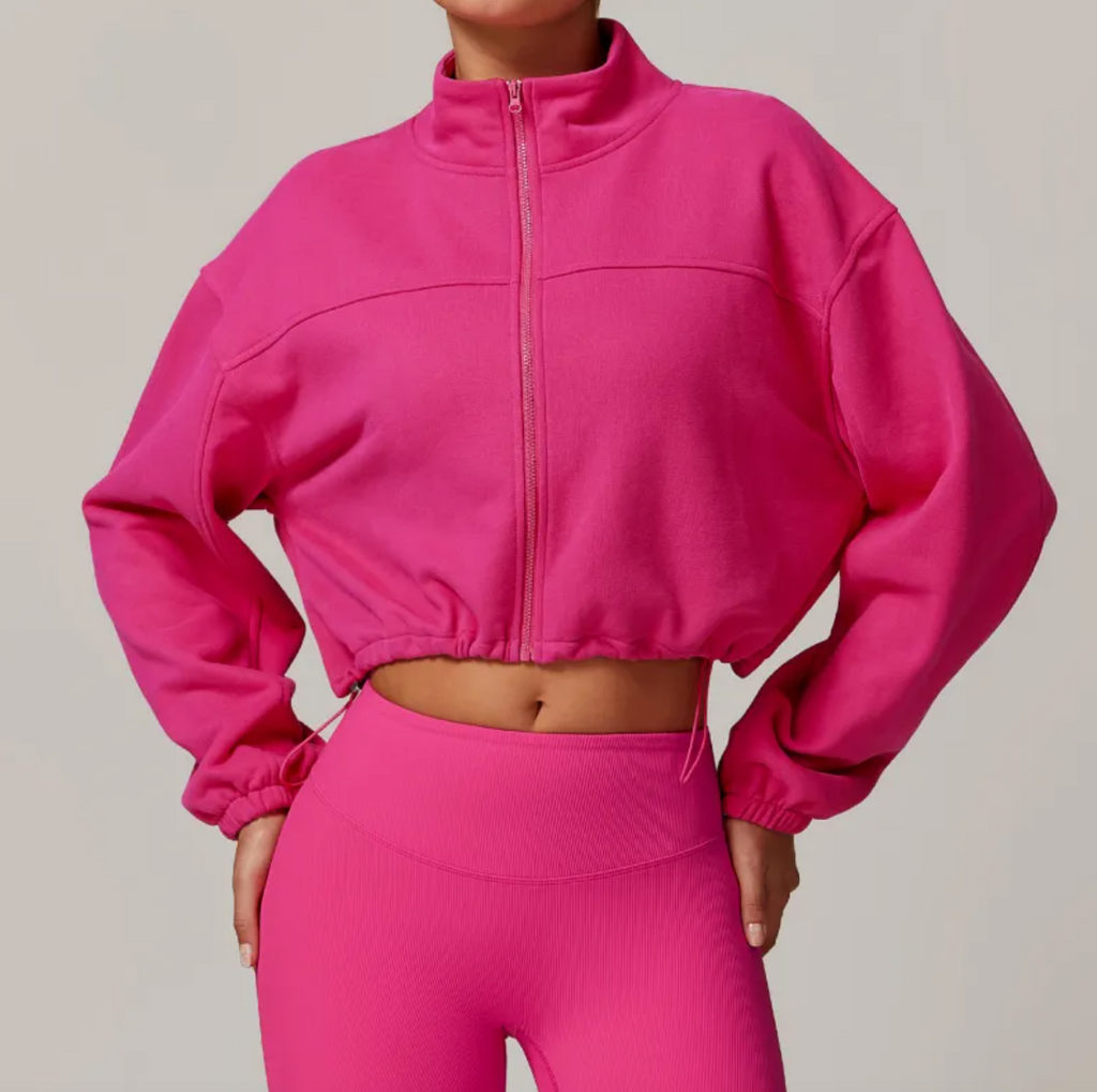 Women's Warm Stand Collar Sports Cardigan