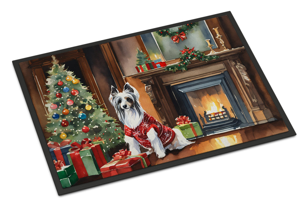 Chinese Crested Cozy Christmas Doormat