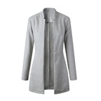 White Women's Blazer Jacket for Formal Work Fashion