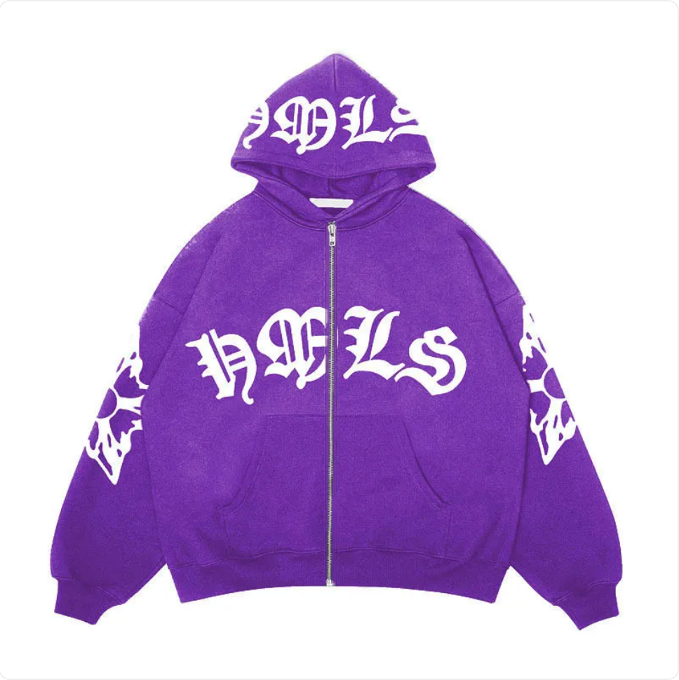 Gothic Letter Print Hoodie | Streetwear