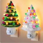 American Standard Plug Ceramic Christmas Tree Night Lamp