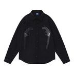 Pistol Embroidery Long Sleeve Shirt Coat