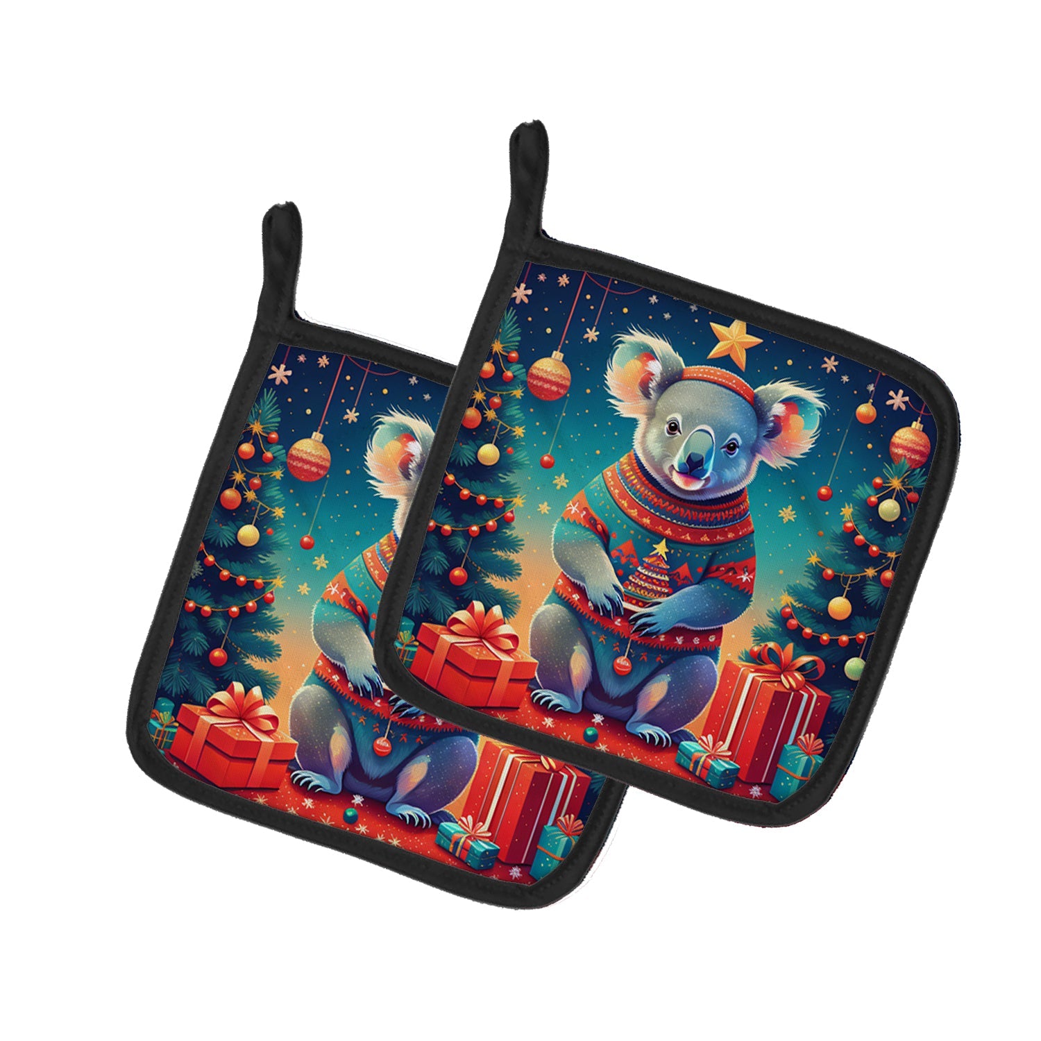 Koala Christmas Pair of Pot Holders