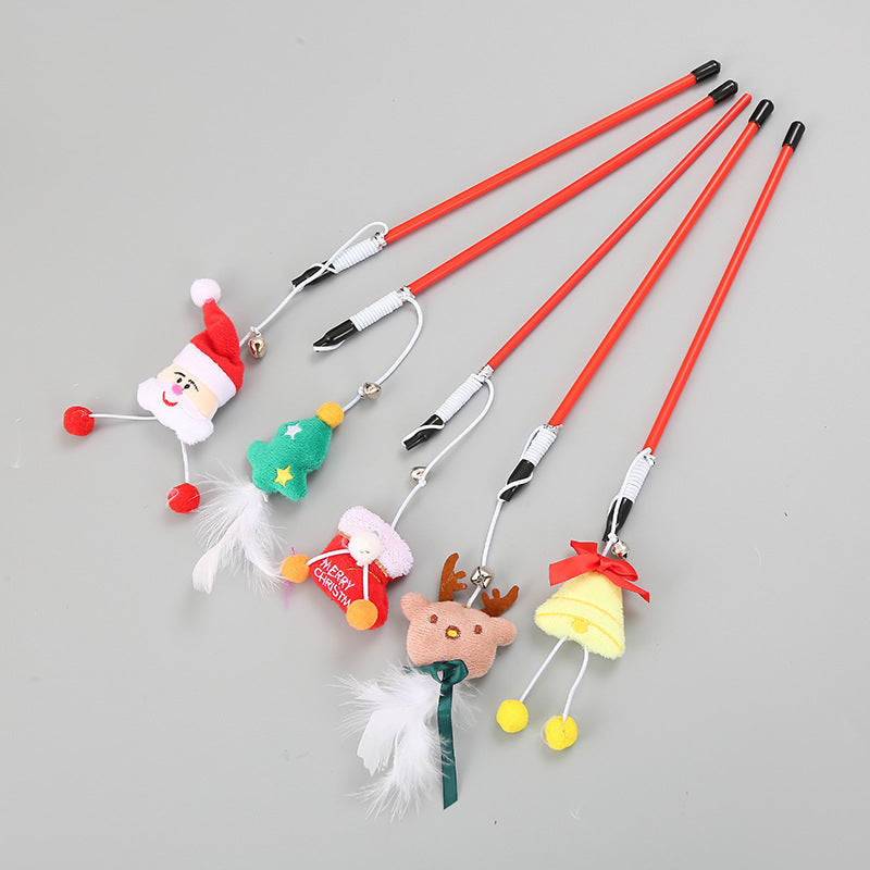 Pet Toy Christmas Series Cat Teaser Wand (Short)