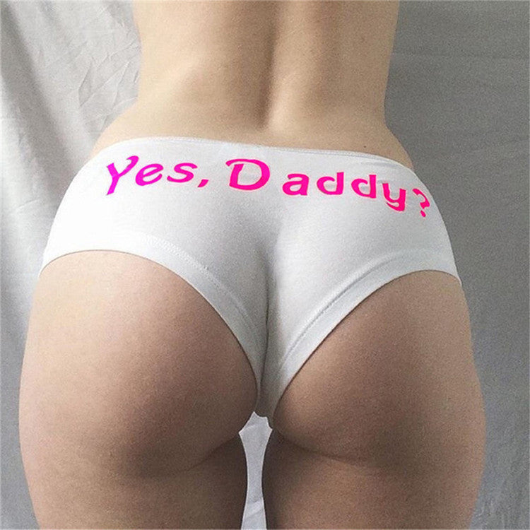 Summer Women's Letter Print Sexy Triangle Panties