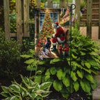 Lancashire Heeler and Santa Claus Garden Flag