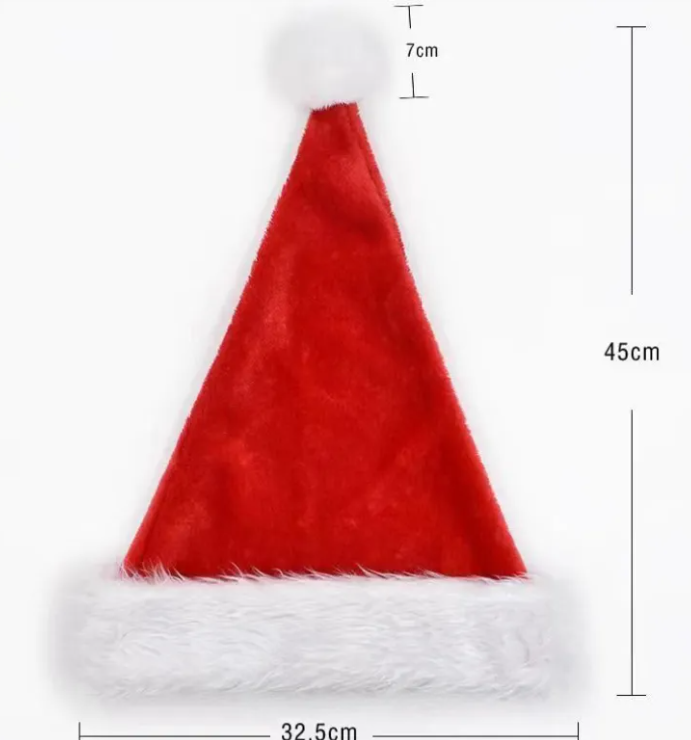 Soft Plush Christmas Hat | Embroidered Cap