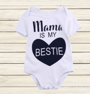Mama Triangle Bodysuit with Heart for Babies