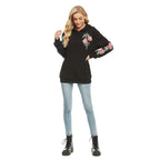 Long Embroidered Sweater Coat for Women