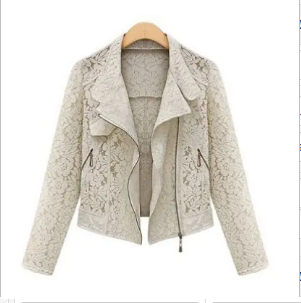 Autumn Lace Biker Jacket - Stylish Lightweight Cardigan