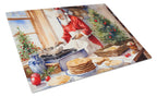 Cookies with Santa Claus Babbo Natale Glass Cutting Board