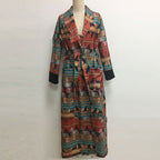 Women's Reversible Printed British Lapel Trench Coat