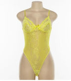 Lace Bodysuit with Bow Design