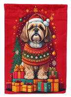 Lhasa Apso Holiday Christmas Garden Flag