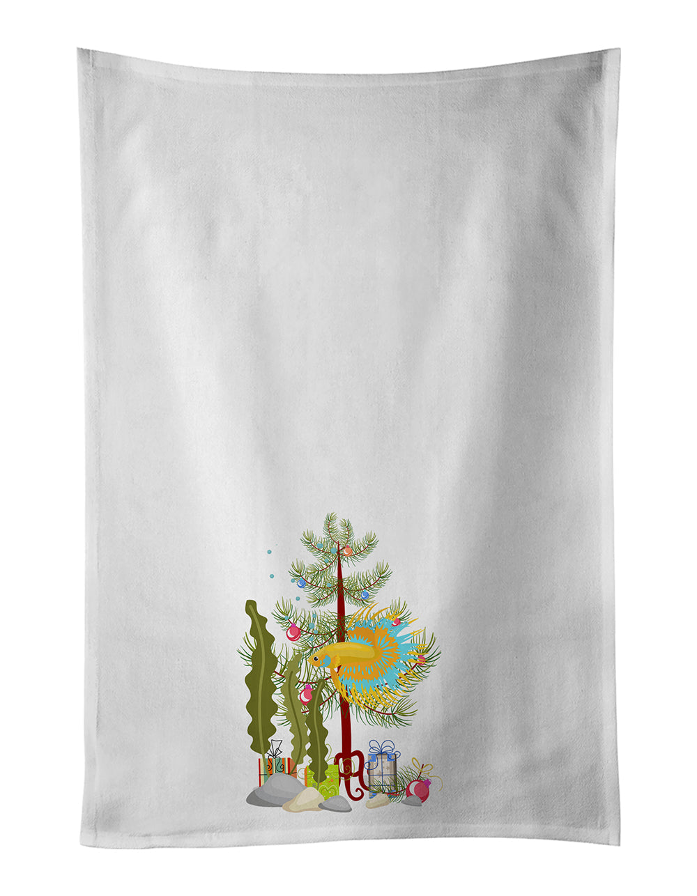 CrownTail Betta Merry Christmas Kitchen Towel Set of 2