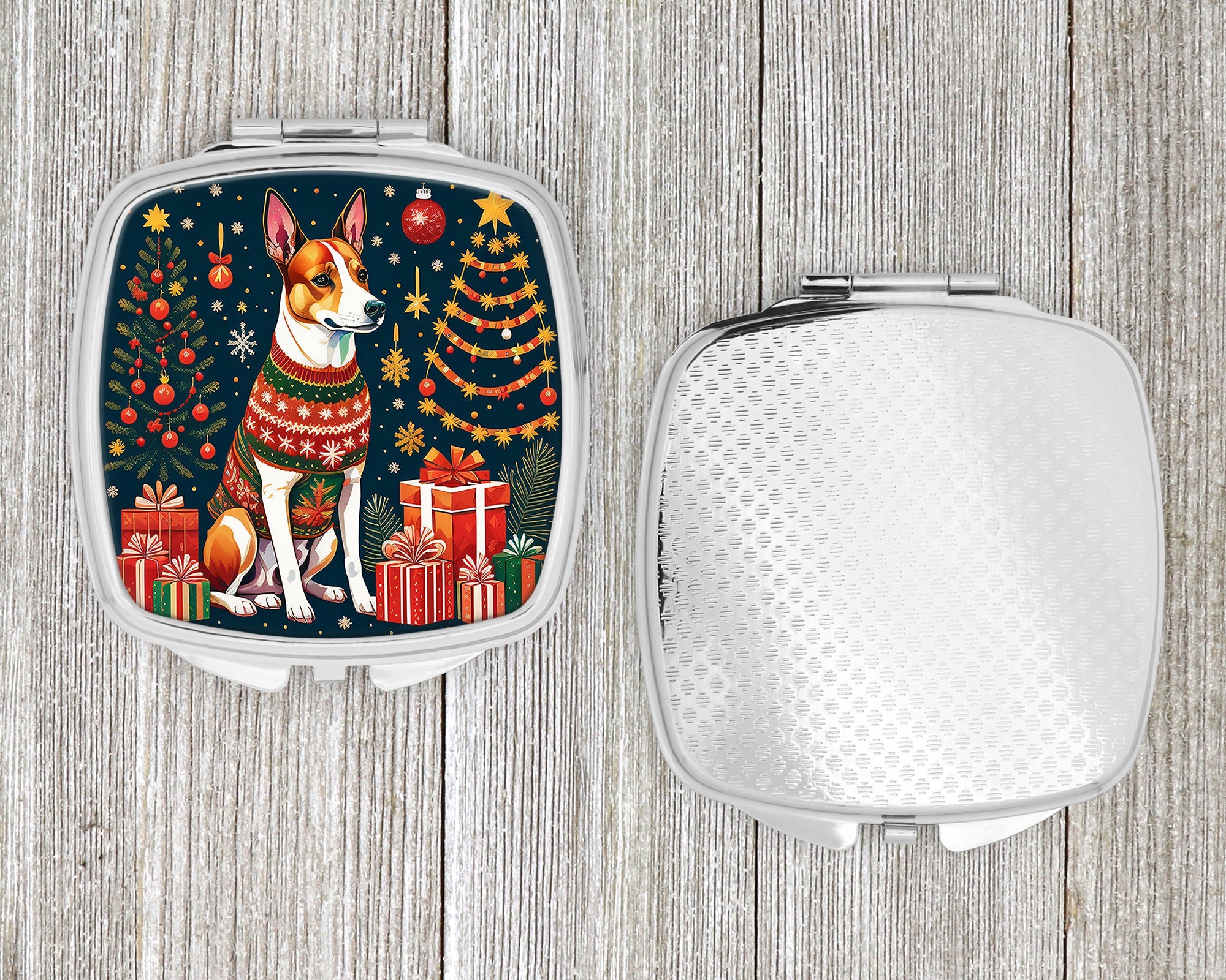 Basenji Christmas Compact Mirror