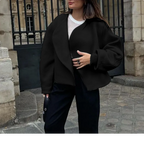 European & American Fan-Style Open-Front Cardigan – Thickened Women's Coat