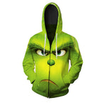 Christmas Green Monkey 3D Printed Hoodie | Streetwear