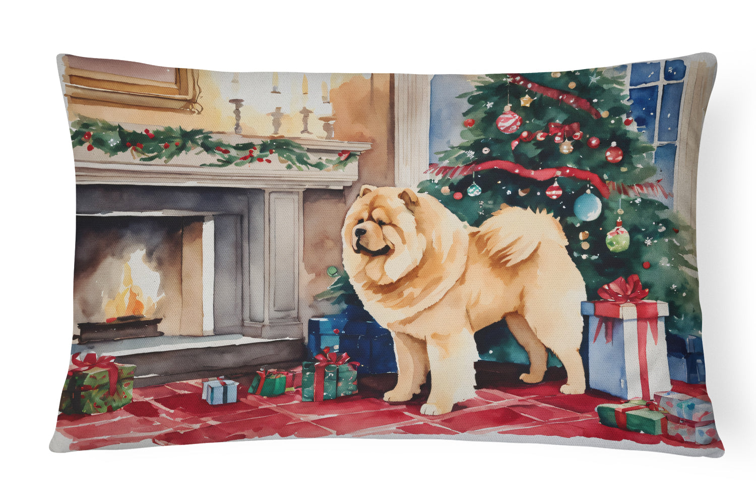 Chow Chow Christmas Throw Pillow