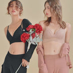 Cotton Feel Embroidered Lace Bralette with No Underwire
