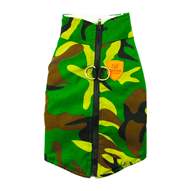New Camouflage Warm Cotton Coat for Dogs