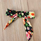 Summer Girls' Short Sleeve Top & Floral Shorts Set