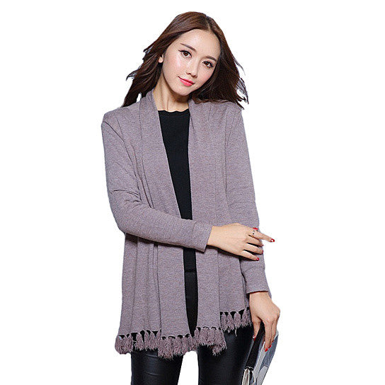 Cozy Cozy Cardigan Along With Tasseled Trim