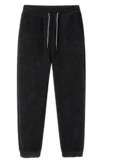 Men's Warm Winter Corduroy Trousers with Cashmere